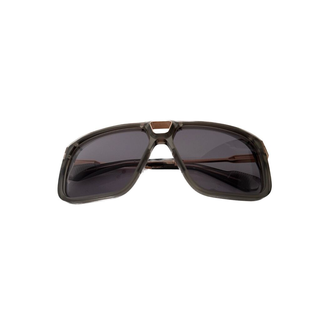 Jacques Marie Mage Savoy Square Aviator Acetate Gray/Rose Gold Sunglasses - Picture 2 of 12